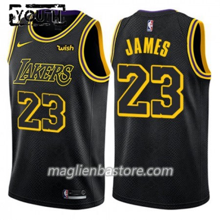 Maglia NBA Los Angeles Lakers LeBron James 23 Nike City Edition Swingman - Bambino